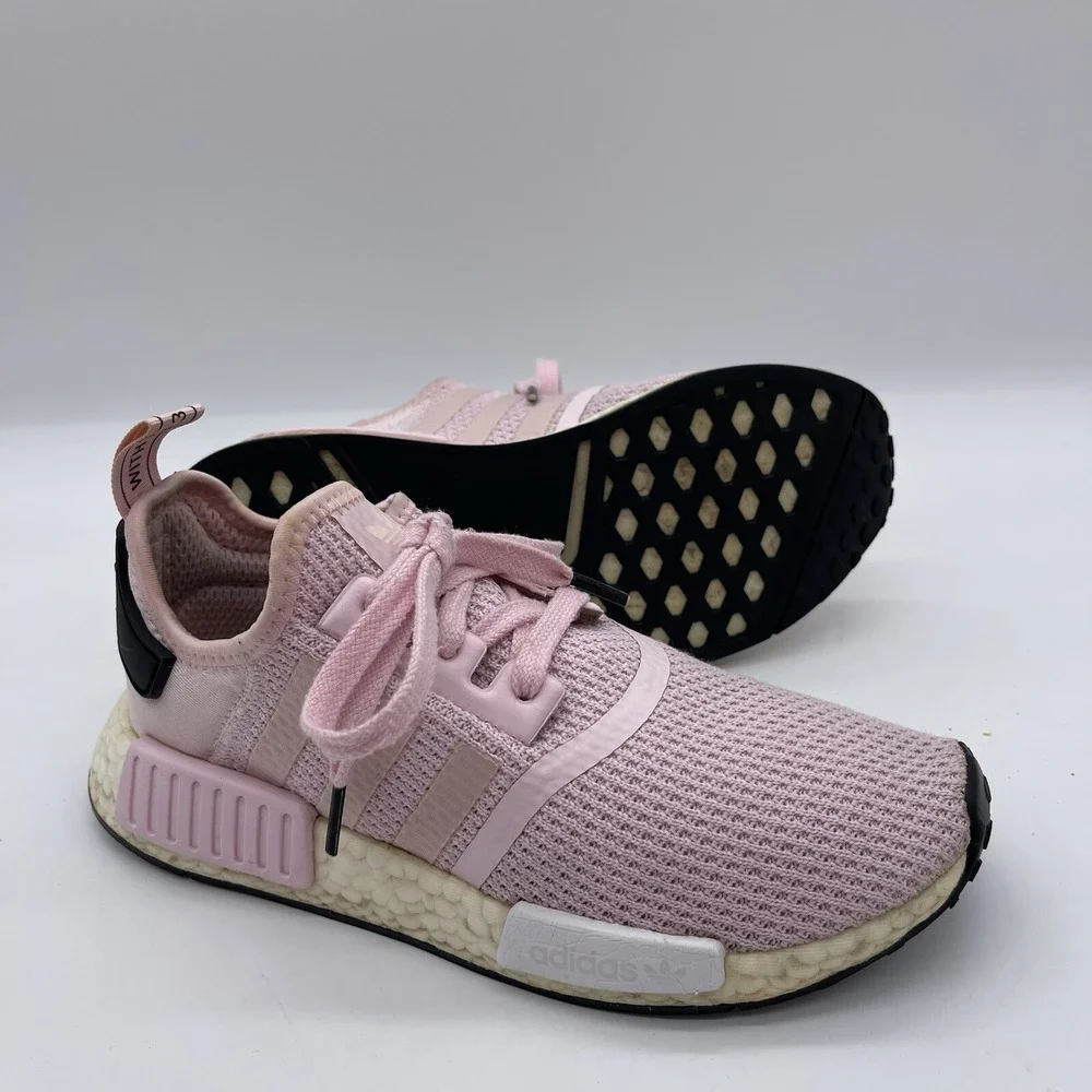 Adidas B37648 Boost NMD R1 Women's Size 7 Running Shoes 'Clear Pink' Sneakers